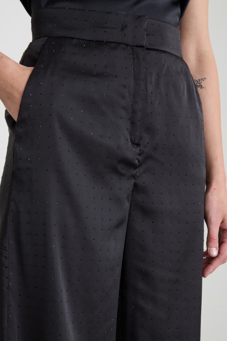 Pantaloni con strass