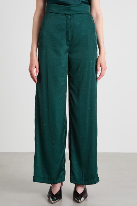 Pantaloni con strass