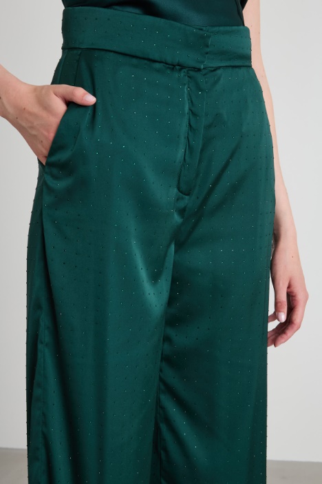 Pantaloni con strass