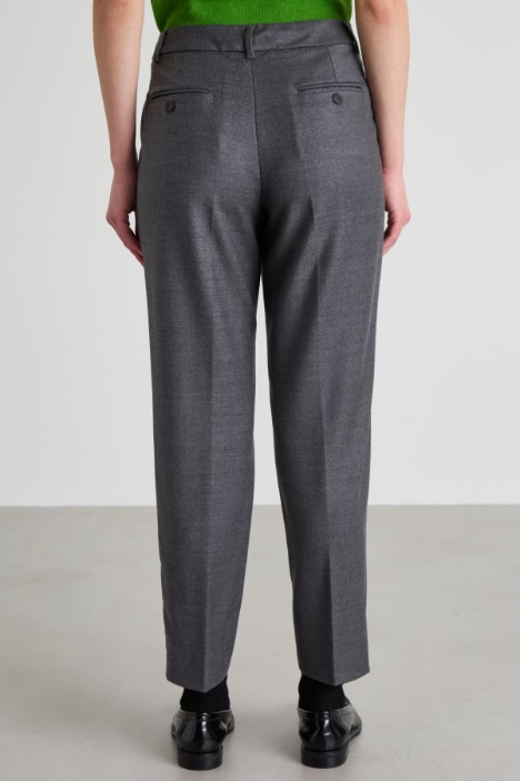 Pantaloni baggy in flanella