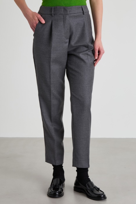 Pantaloni baggy in flanella