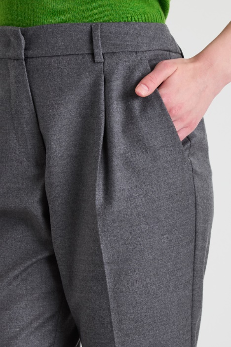 Pantaloni baggy in flanella