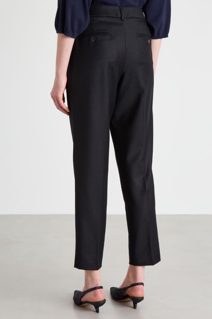 Pantaloni baggy in flanella