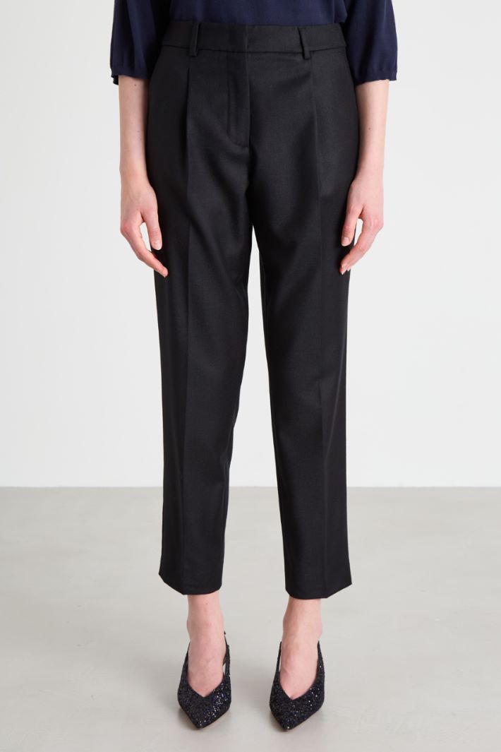 Pantaloni baggy in flanella