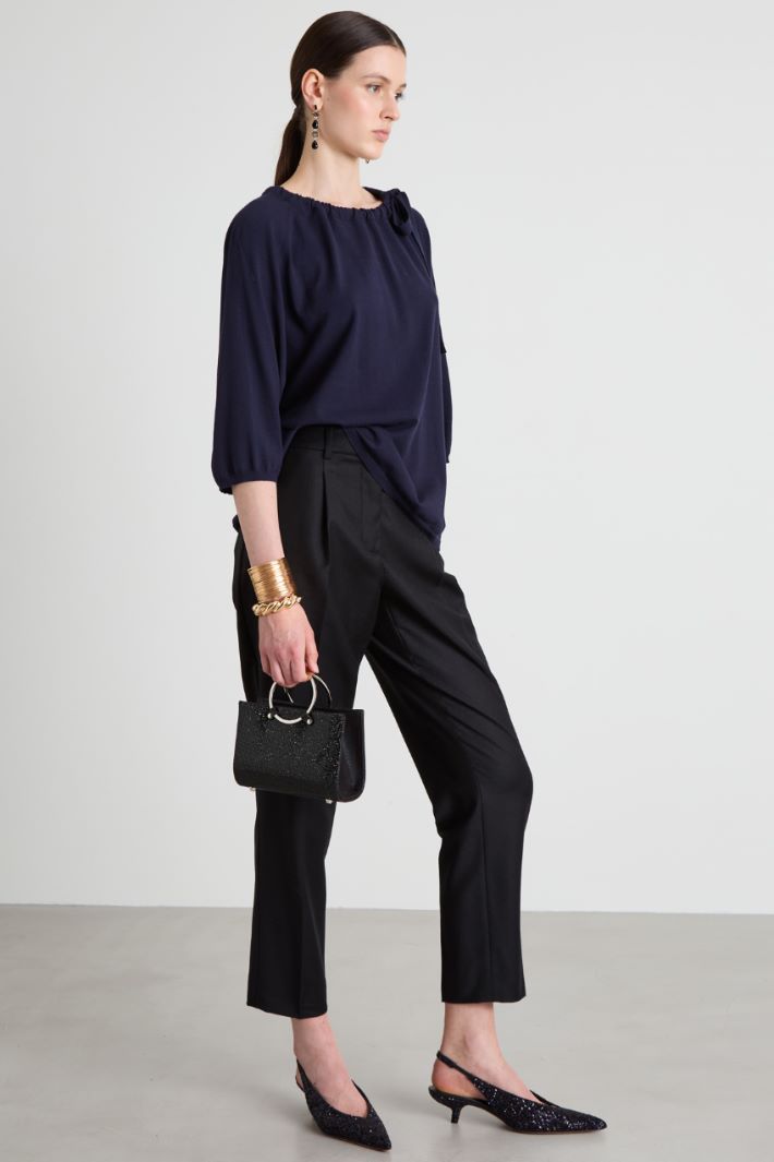 Pantaloni baggy in flanella