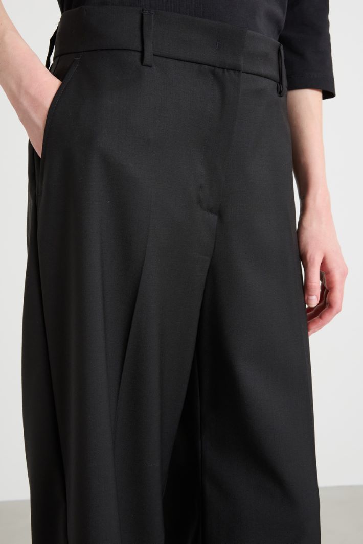 Pantaloni a palazzo in lana Intrend - 4