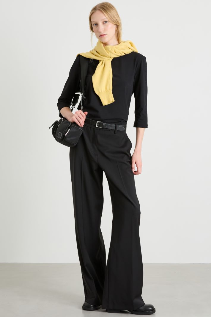 Pantaloni a palazzo in lana Intrend