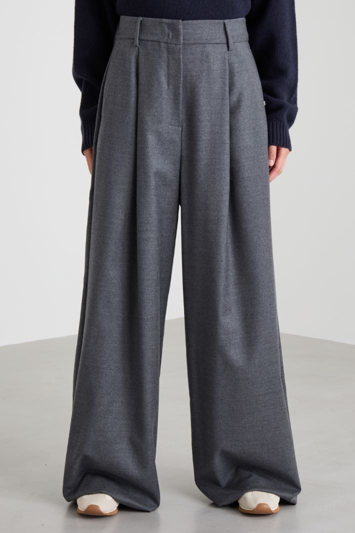 Flannel palazzo trousers Intrend - 2