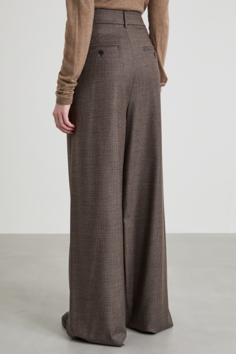 Pantaloni palazzo in flanella