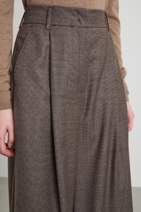 Pantaloni palazzo in flanella