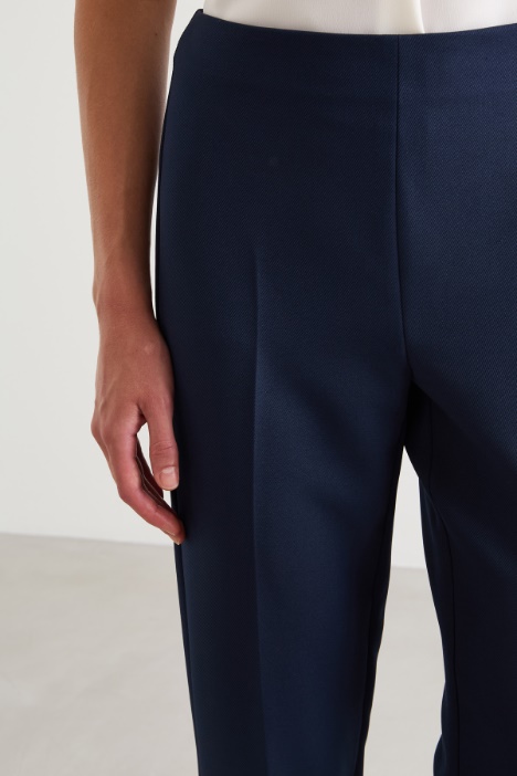 Pantaloni in tessuto diagonale