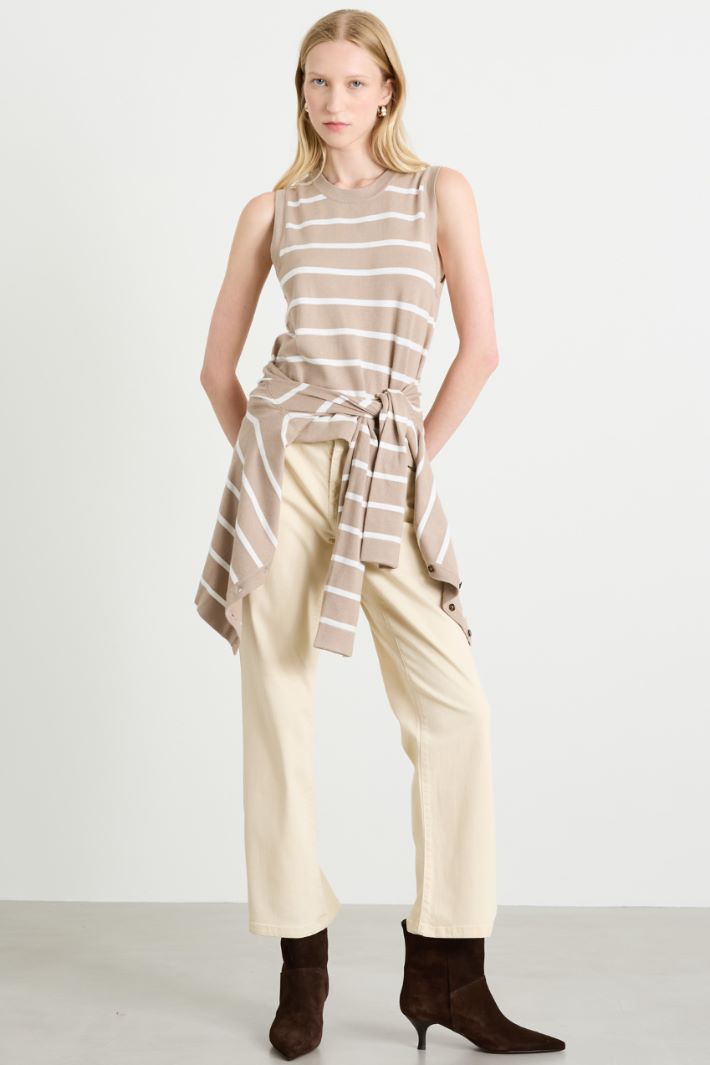 Flare gabardine trousers Intrend
