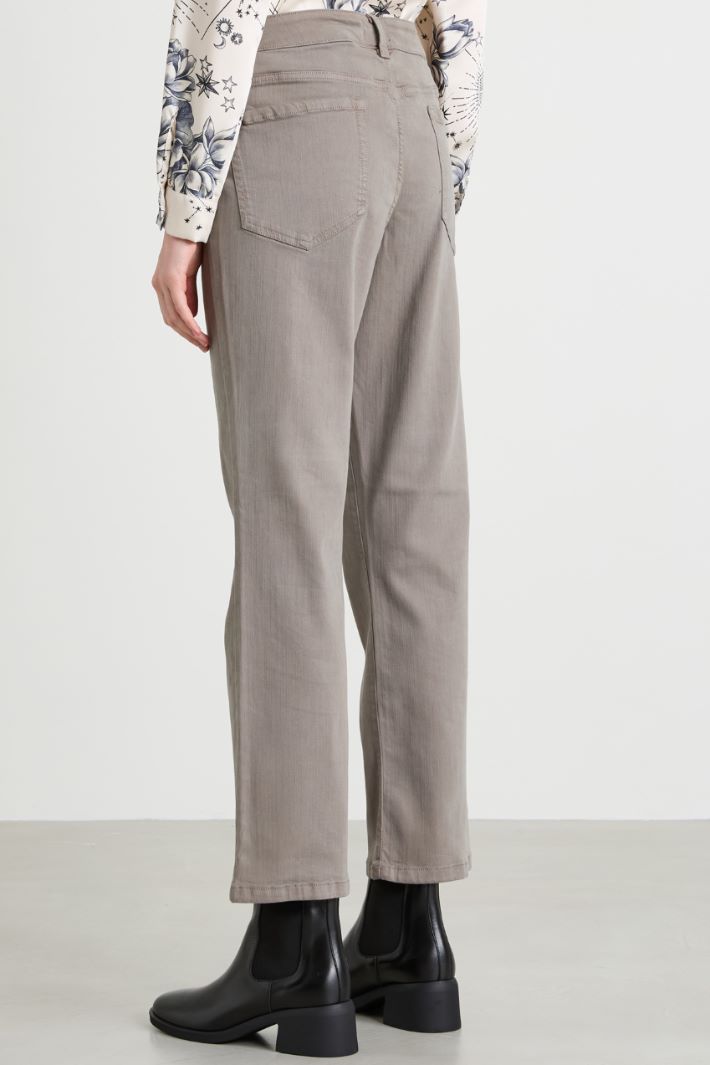 Flare gabardine trousers Intrend - 3
