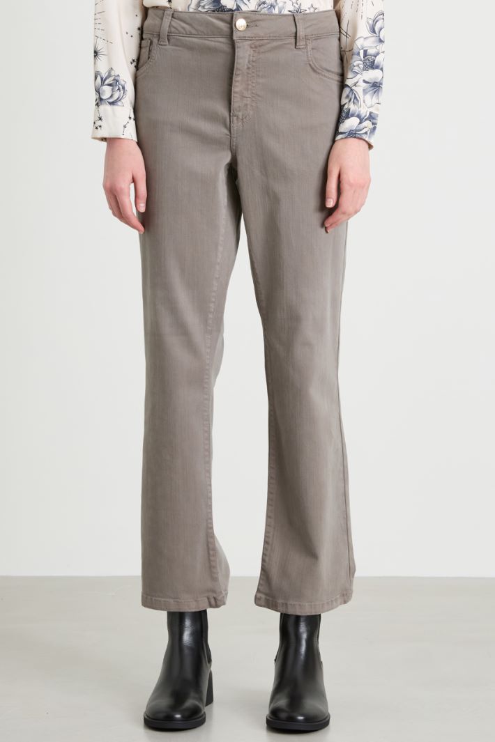 Flare gabardine trousers Intrend - 2