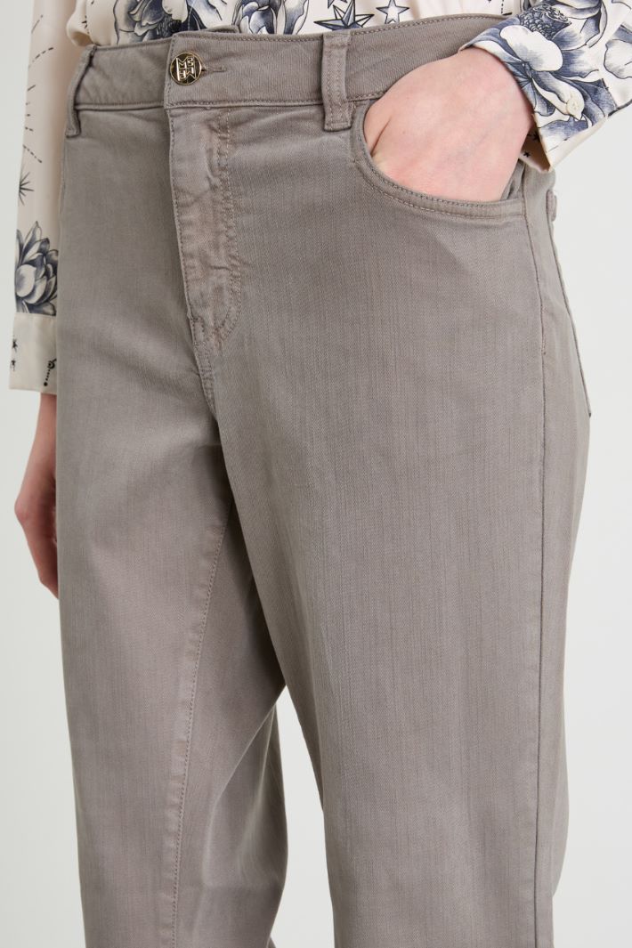 Flare gabardine trousers Intrend - 4