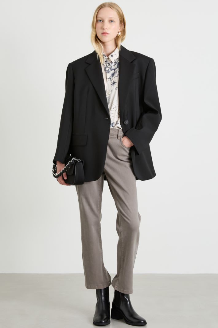 Flare gabardine trousers Intrend