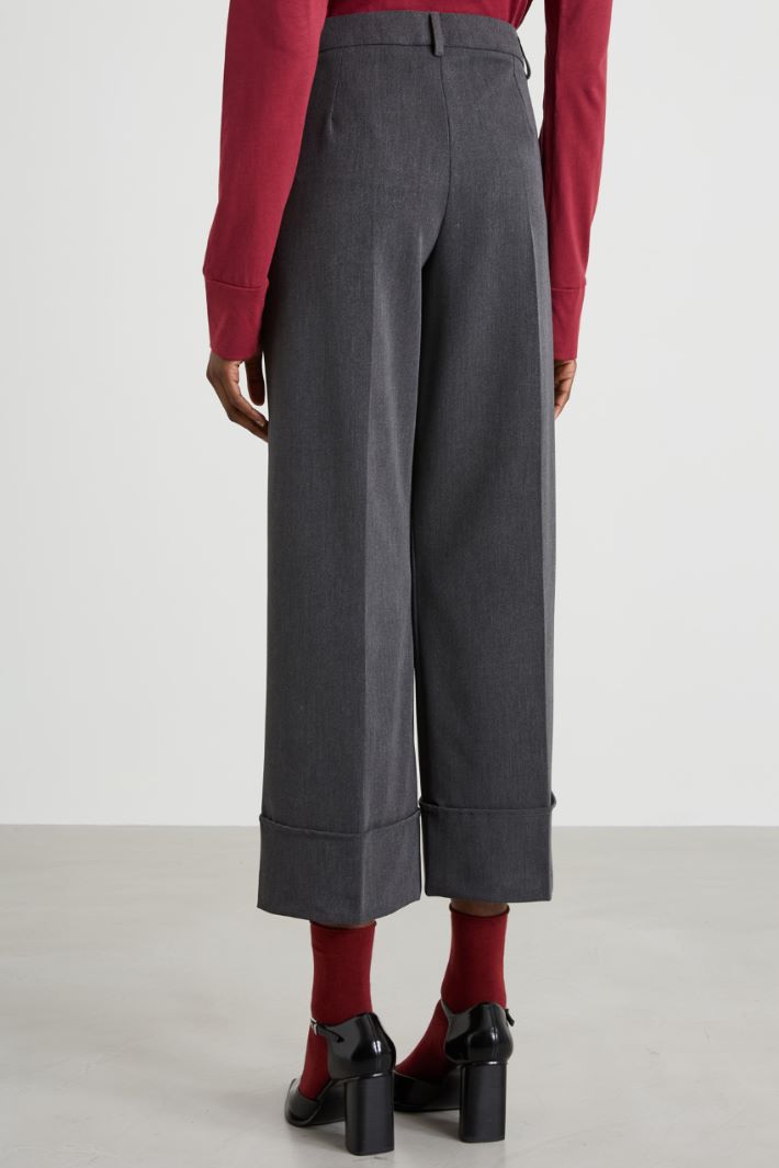 Pantaloni dritti con risvolto Intrend - 3