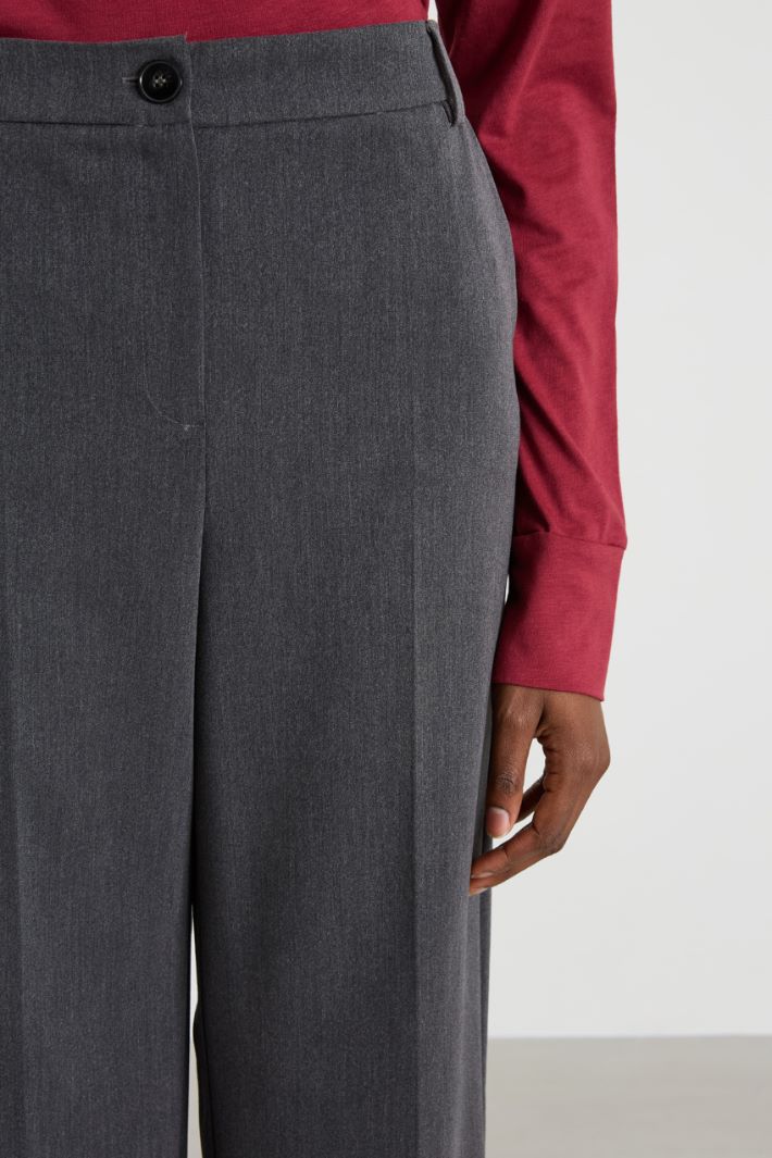 Pantaloni dritti con risvolto Intrend - 4