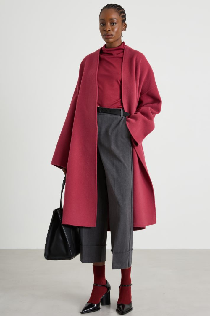Pantaloni dritti con risvolto Intrend