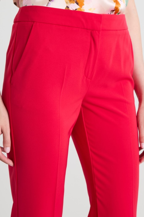 Pantalones de sarga con pliegues