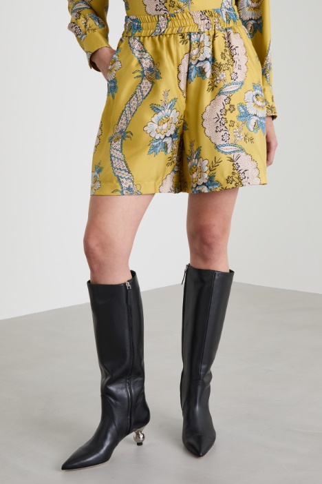 Bermuda in twill di seta