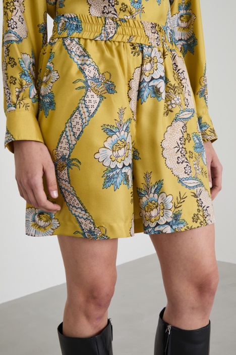 Bermuda in twill di seta