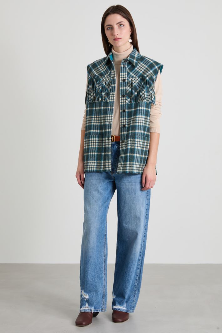 Gilet in flanella di lana