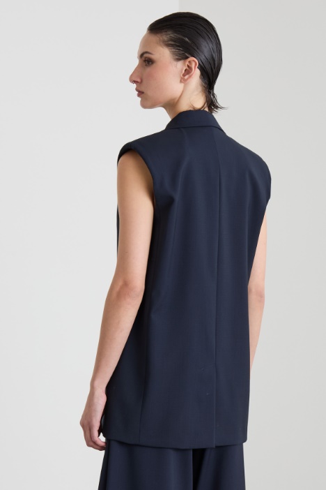 Gilet in tela di lana