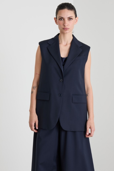 Gilet in tela di lana