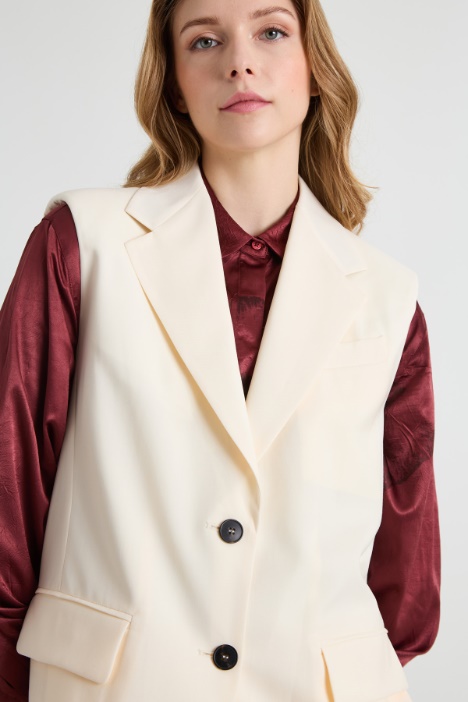 Gilet in tela di lana