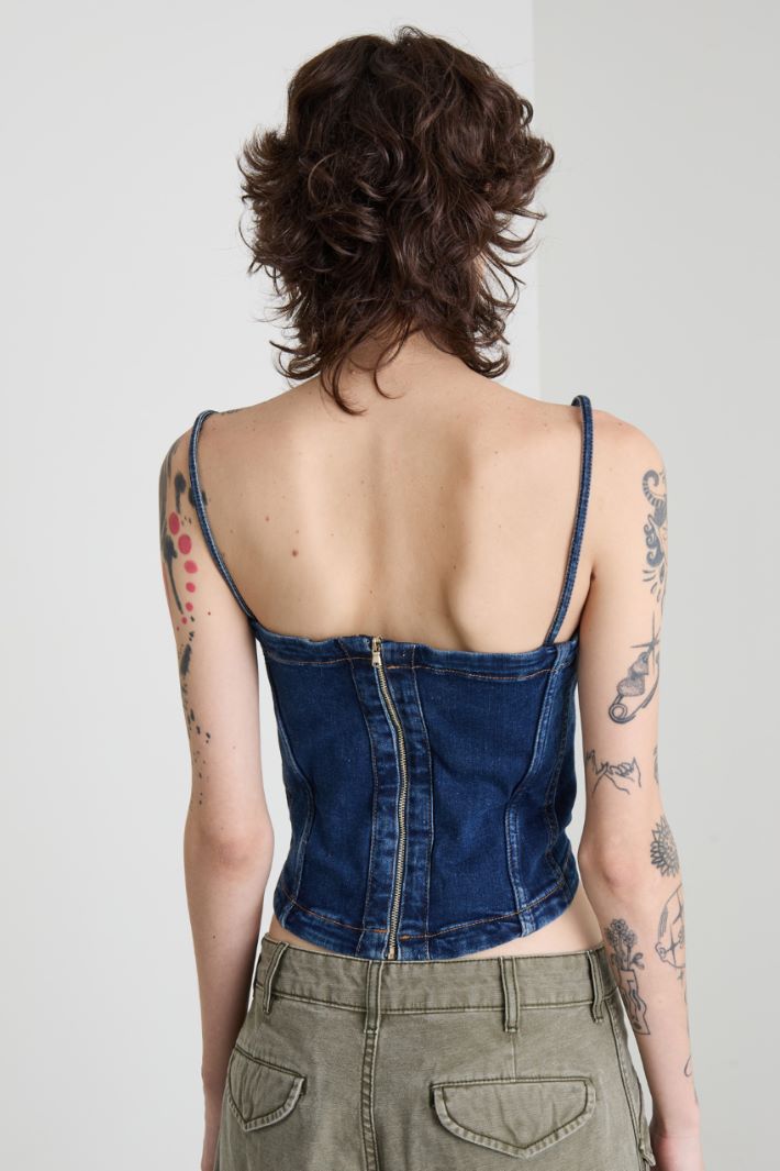 Top bustier in denim Intrend - 2