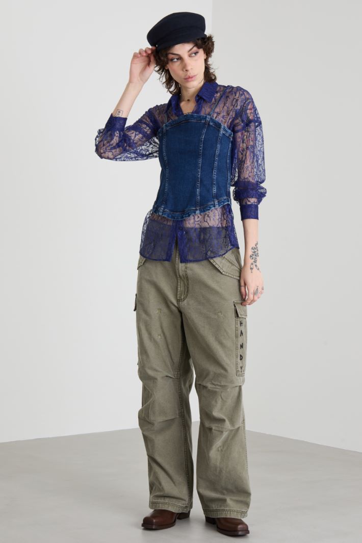 Top bustier in denim Intrend - 3