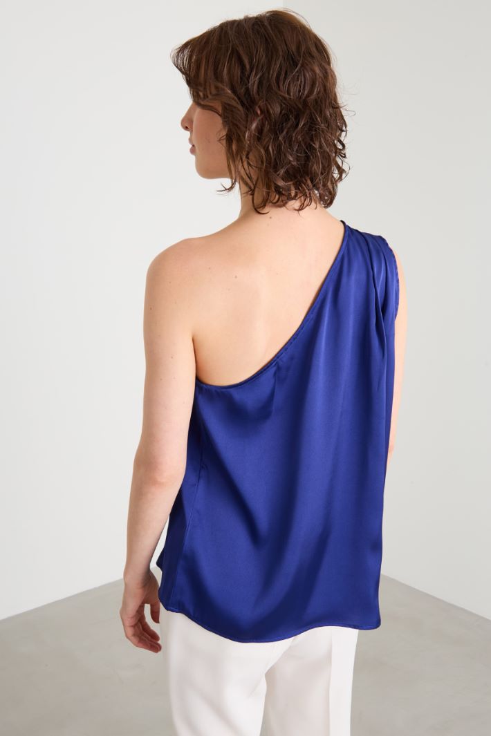 One shoulder top with scarf Intrend - 4