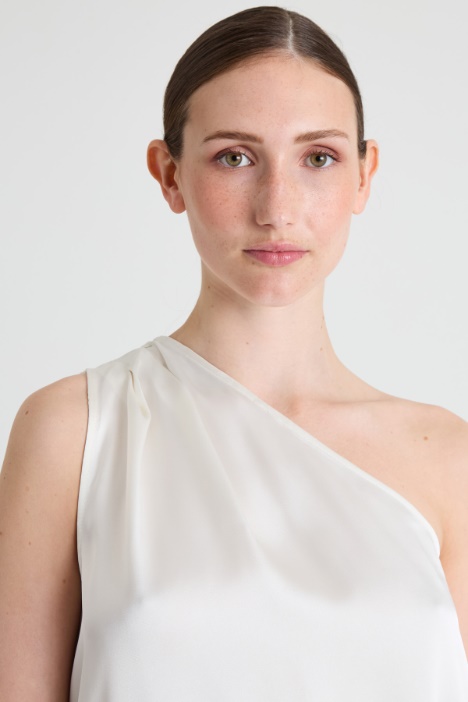 Top monospalla con foulard