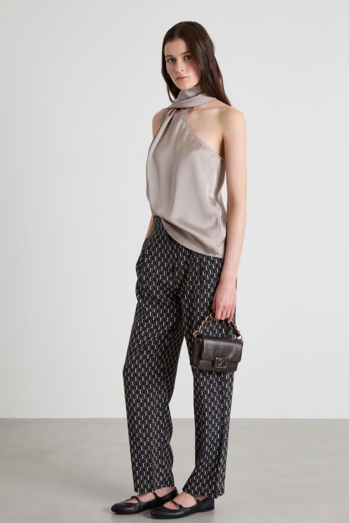 Top monospalla con foulard Intrend - 3