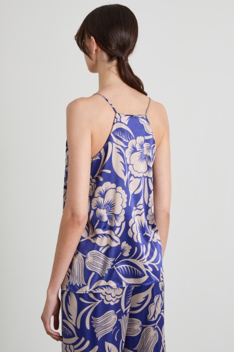 Top in raso stampato