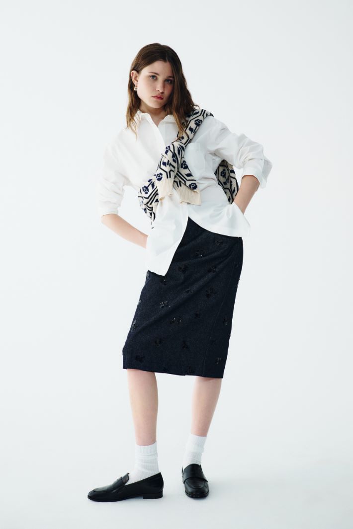 Cotton poplin shirt Intrend - 5