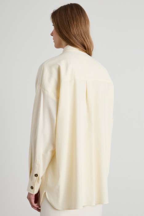 Casacca over in flanella di cotone