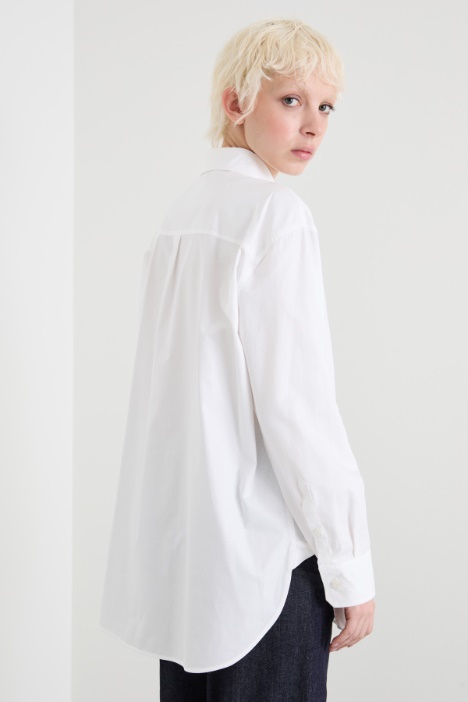 Camicia over in twill di cotone