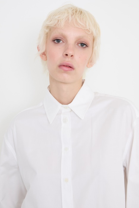 Camicia over in twill di cotone