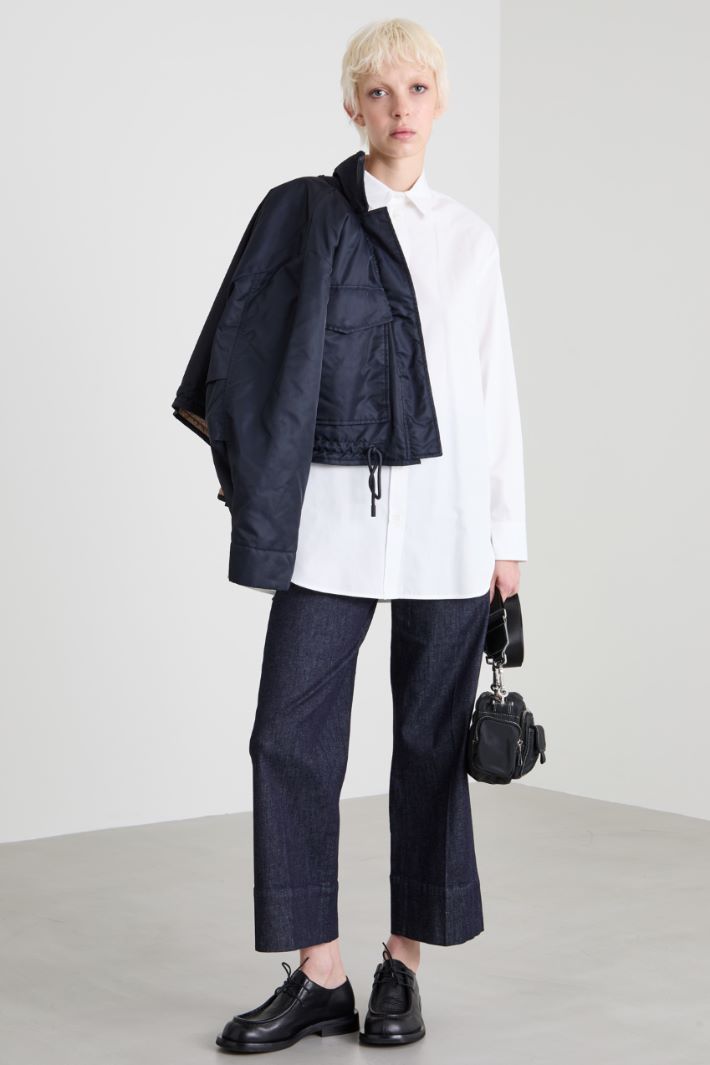 Oversized cotton twill shirt Intrend - 3