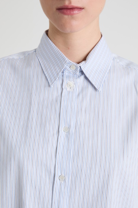 Camicia over in twill di cotone