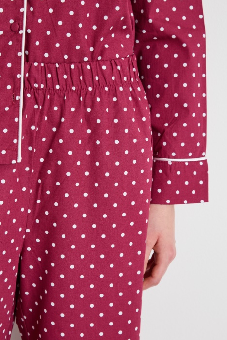 Pijama de raso de algodón