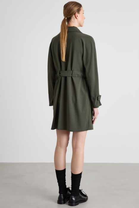 Abito in gabardina di lana
