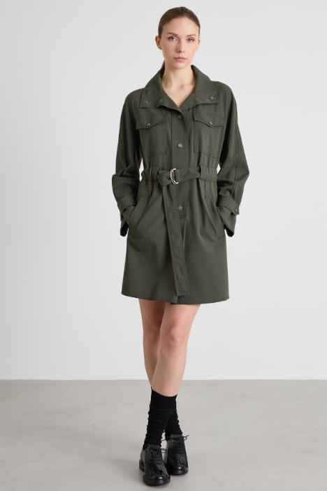 Abito in gabardina di lana