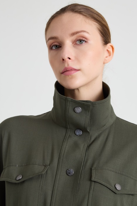 Abito in gabardina di lana