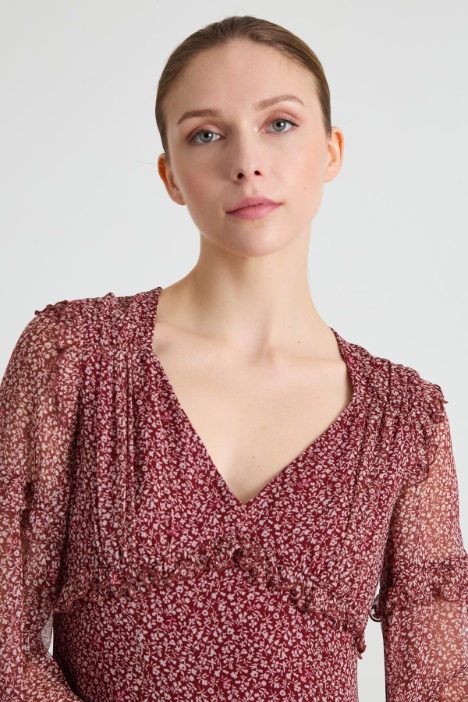 Abito con profili a rouches