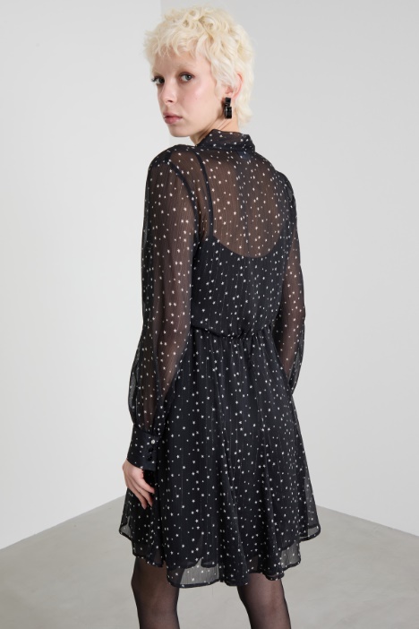 Abito in creponne a fantasia