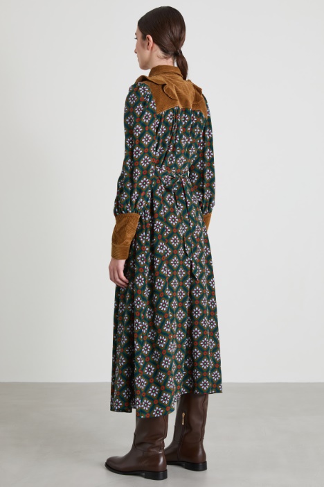 Abito lungo in crêpe di seta