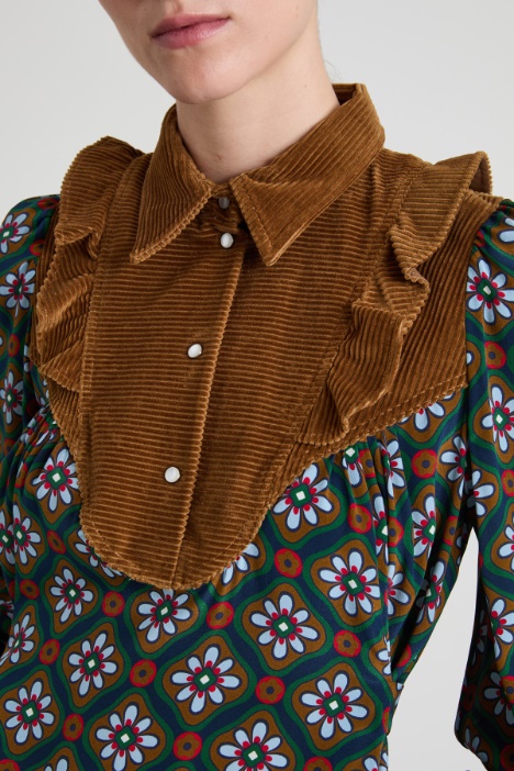 Abito lungo in crêpe di seta